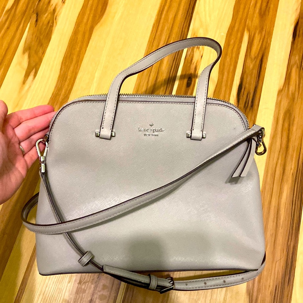 Grey Kate Spade Purse “Maise Medium Dome Satchel”